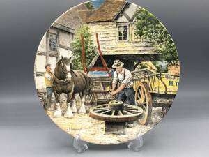 限定品 ウェッジウッド The Wheelwright 車大工 馬 飾り皿 絵皿 皿 ⑭ (769)