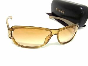 1円 ■美品■ GUCCI グッチ GG 2547/S PK6 59□12 120 GG柄 サングラス メガネ 眼鏡 クリアイエロー系 FE1756