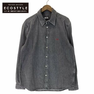 DIESEL ディーゼル ブラック D-SIMPLY Basic Shirt ブラック 30 トップス コットン メンズ 中古