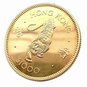 香港 虎金貨 1986年 22金 15.9g イエローゴールド コイン GOLD コレクション 美品
