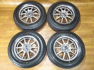 DILETTO 5.5J-14+45 100/4H アイスナビ7 175/70R14 14インチアルミホイール+未使用スタッドレスタイヤ4本アクア/ヴィッツ/ヤリス/フィット