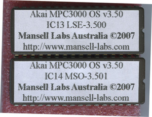 AKAI MPC3000専用 アップグレードROM Vailixi 3.50 PCアクセスほか 未使用新品