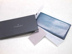 #29466 YUHAKU / ユハク Foschia / フォスキーア Long Wallet 長財布 お札入れ YFP111-36 ブルー 箱付