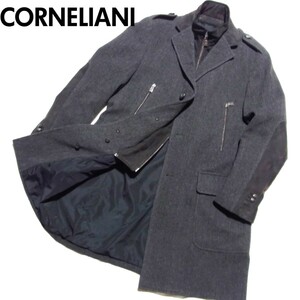 CORNELIANI ID コルネリアーニ レイヤード ウール チェスターコート 48 6R グレー EPPING COAT