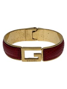 GUCCI◆バングル/Gモチーフ/リザード/RED/レディース