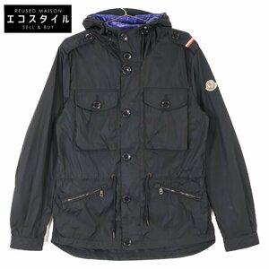 MONCLER モンクレール 41049 TREFLE ナイロン ジップアップ フーディ ジャケット 1 ネイビー メンズ