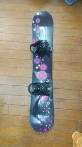 K1102 SECRET GARDEN 144cm(素人メジャー採寸) スノーボード＆バインディン SALOMON フリースタイ/シークレットガーデン/ サロモン現状品 