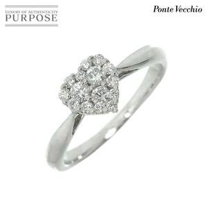 ポンテヴェキオ Ponte Vecchio 8号 リング ダイヤ 0.25ct K18 WG ホワイトゴールド 750 指輪 ハート Diamond Ring 90234395