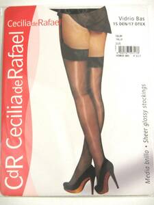 Cecilia de Rafael Vidrio Bas 15 Glossy Stockings 超光沢ストッキング　４-large/Negro 15D