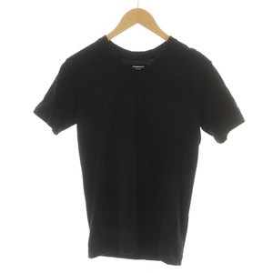 ウノピュウノウグァーレトレ リラックス 1PIU1UGUALE3 RELAX VネックTシャツ カットソー 半袖 刺繍ロゴ S 黒 ブラック メンズ