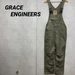 GRACE ENGINEERS サロペット オーバーオール カーキ Lサイズ