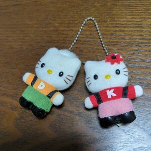 ☆ キティ & ダニエル ぬいぐるみマスコット　サンリオ　2001　EIKOH　エイコー　レトロ　ミニぬいぐるみ　マスコット　ハローキティ