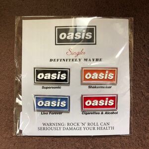 oasis ピンバッジ セット 海外公式サイト購入 オアシス 30周年 Definitely Maybe Singles Live Forever リヴ・フォーエヴァー