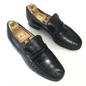 60s-70s?/ビンテージ★Jarman MOCCASIN/ジャーマン★本革/ローファー/モカシン【24.5EE/黒/BLACK】スリッポン/ビジネス/dress shoes◆pF-93