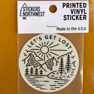 ステッカーズノースウエストSTICKERS NORTHWEST米国製アウトドアステッカー【LETS GET LOST】MADEINUSA キャンプ アウトドア 冒険