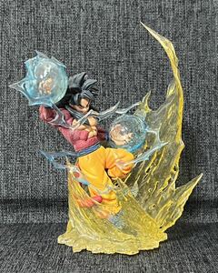 VSドラゴンボール　超サイヤ人4 孫悟空　フルリペイント　改造　フィギュア　エフェクト台座付