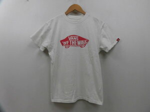 VANS バンズ 半袖 Tシャツ 丸首 ロゴ プリント トップス ホワイト 白 Sサイズ SMALL メンズ