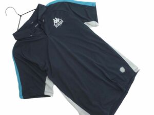 ネコポスOK 新品 kappa カッパ メッシュ 切替 半袖 ポロシャツ size0/紺 ■◆ ☆ eeb0 メンズ