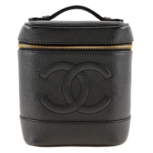 CHANEL シャネル バニティ A01998 ハンドバッグ キャビアスキン 黒 レディース【I171624118】中古