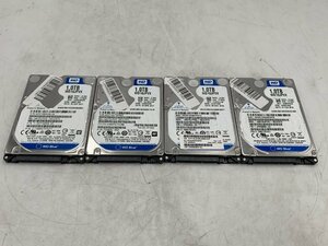 4台セット WD HDD 1TB WD10JPVX 5400 rpm 9.5 mm 2.5インチ SATA 動作確認済, 健康状態正常,フォーマット済