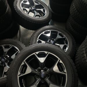 SUBARU スバル XV 純正ホイール スタッドレスタイヤ　ダンロップ ウィンターマックス 01 225/60R17 フォレスター　アウトバック バリ山