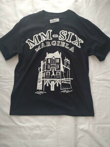 伊勢丹購入 未使用 MM6マルジェラＴシャツ 黒ブラックゆったりビッグユニセックス