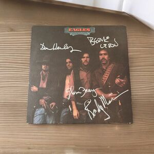 Eaglesイーグルス Glenn Freyグレン・フライ Don Henleyドン・ヘンリー Bernie ... 直筆サイン入り LP レコード 送料無料