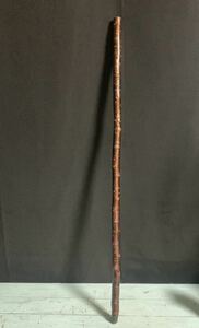 桜の木 原木 杖 廃盤 原木杖 サクラ 高級 木製 ステッキ 杖職人 桜 杖 つえ 時代物 自然木 変木 古杖 時代杖 木製ステッキ (6593)