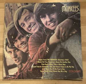 0113）ＴＨＥ　ＭＯＮＫＥＥＳ　①　アルバム　Ｍｅｅｔ　Ｔｈｅ　Ｍｏｎｋｅｅｓ　ＵＳ盤　モノラル　ジャケットダメージ有り