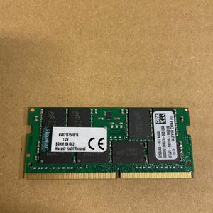 ヨ19 Kingston ノートPCメモリ 16GB KVR21S15D8/16 1枚　　動作確認品　