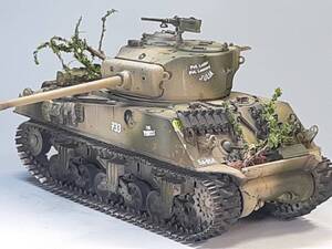 1/35 工作完成品　M4A3シャーマン7６mm長砲身装備型　爪付き履帯