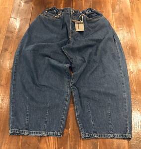 極美品 WORKWARE HC CO UNISEX DENIM BALLOON JEANS #451 WASHED M 11オンス デニムバルーンパンツ ワークウェア ウエスト伸縮可