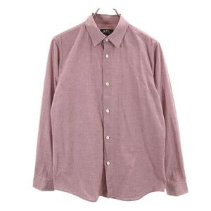 アーペーセー 長袖 チェックシャツ XS レッド系 A.P.C. メンズ