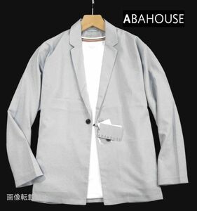 新品 ★ アバハウス ABAHOUSE 接触冷感 薄手 カジュアル ジャケット 46/M グレイッシュベージュ テーラード 清涼感 ゴルフにも◎