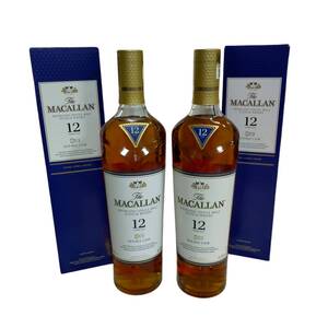 ◆未開栓◆ The MACALLAN ザ・マッカラン 12年 ダブルカスク2本まとめ 40％ 700ml/1433g/1428g お酒 箱有 V70600NH