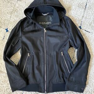 美品◆LLサイズ！！ 2way BLACK LABEL CRESTBRIDGE ブラックレーベルクレストブリッジ　ナイロンジャケット ブルゾン シャドーチェック 黒