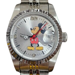 【美品】ディズニー プレミアムダイヤ ミッキーマウス 腕時計 レディース メンズ 世界限定 カラーバリエーション
