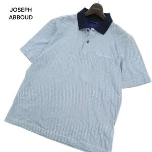 JOSEPH ABBOUD ジョセフ アブード 春夏 総柄★ 半袖 ポロシャツ Sz.L　メンズ　C4T06045_6#A