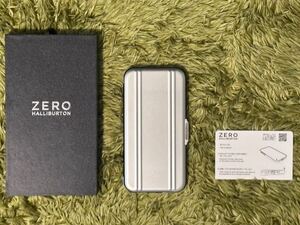 【中古・美品】スマホケース ZERO HALLIBURTON Hybrid Shockproof Flip Case for iPhone13 ゼロハリバートン 手帳タイプ シルバー