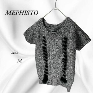 MEPHISTO[メフィスト]半袖ニット　トップス　ラビットファー　M