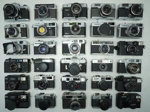 ★レンジファインダーなど★PETRI/Kowa/RICOH/Konica/minolta/OLYMPUS/CHINON/ 等 計:30点まとめ【ジャンク品】31194