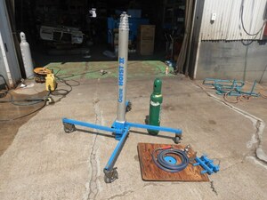 即決税0円中古保証付GENIE HOISTジーニーホイスト 気圧リフターアッパー5600mm HⅡ-5.6 炭酸ガス/エア兼用 炭酸ガスボンベ付 「発送不可」