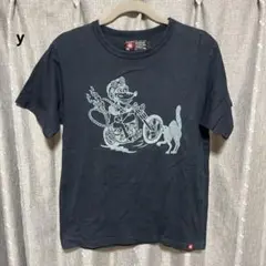 ♦️セール♦️y060906　MWS　Tシャツ　ロゴ　ブラック　スカル　半袖　M