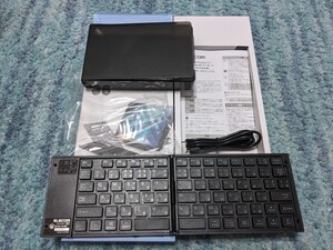 ◎0611u1326　エレコム(ELECOM) キーボード Bluetooth 折りたたみ マルチペアリング ブラック TK-FLP01BK