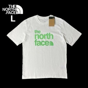 1円～!売切!【正規新品】THE NORTH FACE◆S/S COORD TEE 半袖 Tシャツ US限定 コットン100% 男女兼用 ホワイト コットン(L)白 緑 180902-18