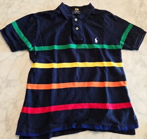 ラルフローレンキッズポロシャツ8美品★130★RALPH LAURENPolo ボーダー