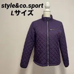 style&co.sport Lサイズ　紫キルティングコート　秋冬物