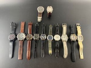 1000円~●★動作未確認★腕時計 色々 DIESEL スウォッチ GUESS FOSSIL TIMEX ウォッチピープル 他 中古 現状品★okoy3336469-89★ot6410