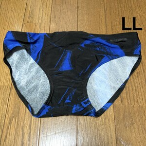 C726アシックス♪ストレッチ♪抽象柄男子競泳水着♪アンダーやコレクションやトレーニングにも♪サイズLL