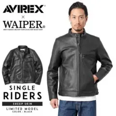 avirex waiper  sheep skin シングルライダースジャケット